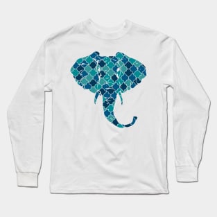 ELEPHANT SILHOUETTE WITH PATTERN Long Sleeve T-Shirt